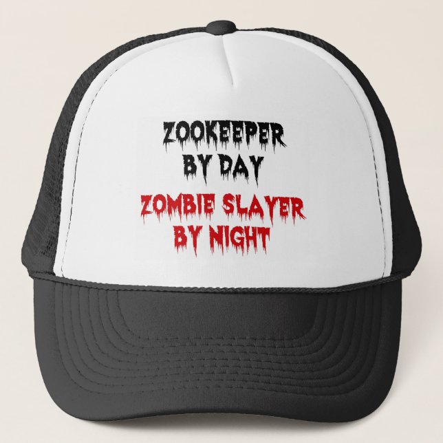 Casquette Zookeeper par Jour Zombie Slayer par Nuit (Devant)