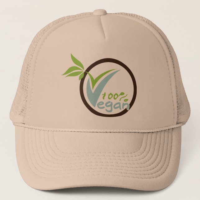 Casquettes 100% de végétalien (Devant)