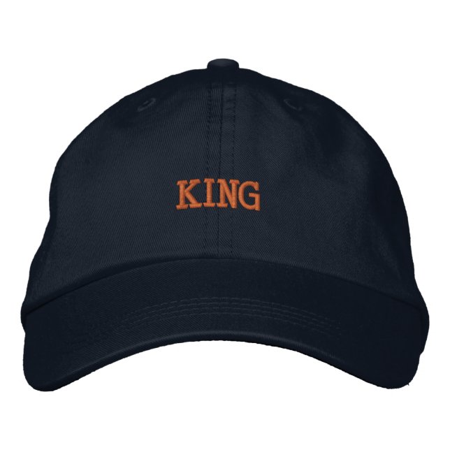 Casquettes brodées au nom KING - Visor brodé (Devant)