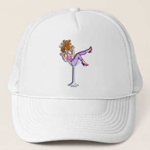 Casquettes, casquettes - fille dans un verre de