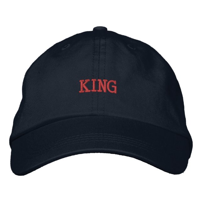 Casquettes Chapeaux Broderie Texte Roi (Devant)