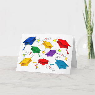 Casquettes colorés - Papier de Graduation Carte de