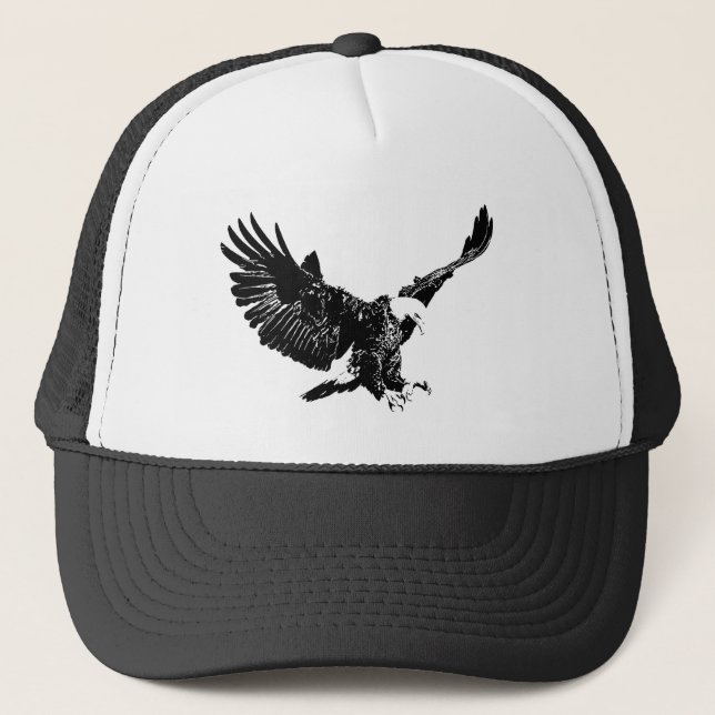 Casquettes d'aigle noir et blanc (Devant)