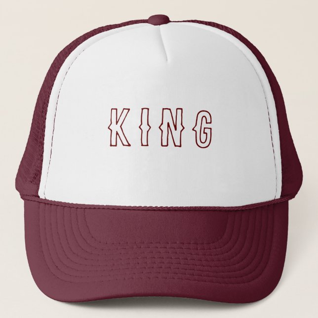Casquettes de camionneur de couleur bordeaux perso (Devant)