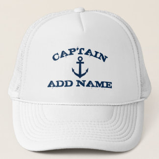 Casquettes de capitaine de bateau avec ancre et no