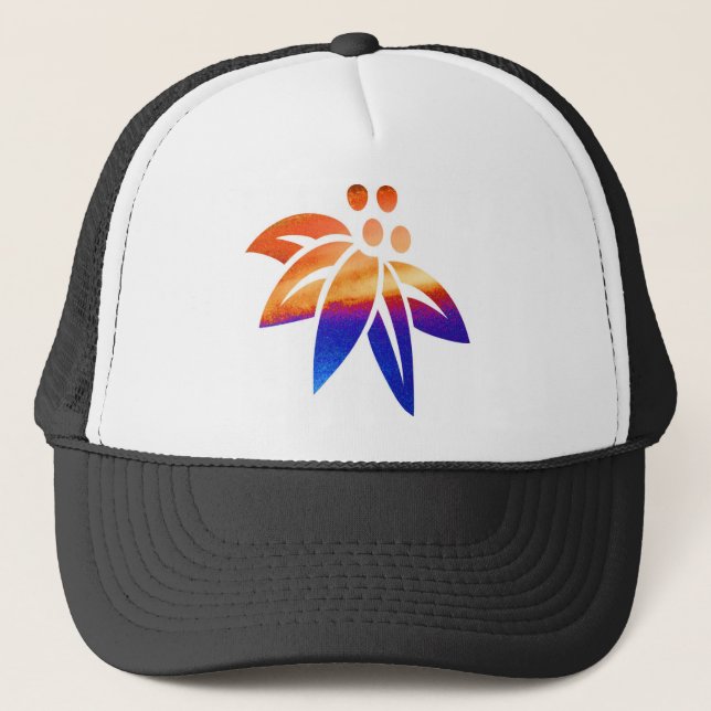 Casquettes de graphique de fleurs (Devant)