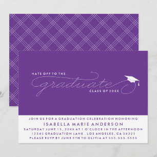 CASQUETTES DE L'ENTRÉE AU DIPLÔME INVITATION À L
