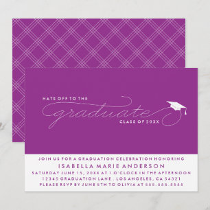 CASQUETTES DE L'ENTRÉE AU DIPLÔME INVITATION À L