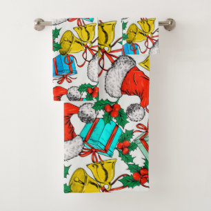 Casquettes de Noël, cadeaux et cloches