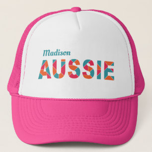 Casquettes de nom personnalisé AUSSIE coloré