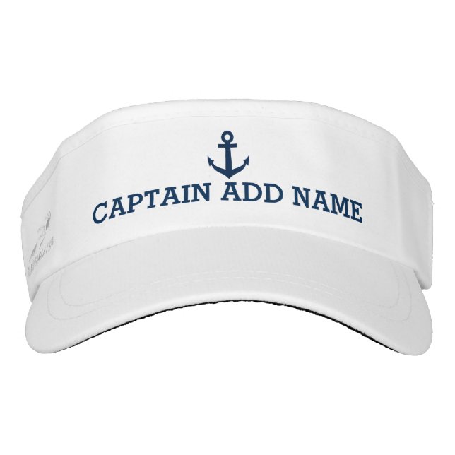 Casquettes du capitaine de bateau | ancre nautique (Devant)