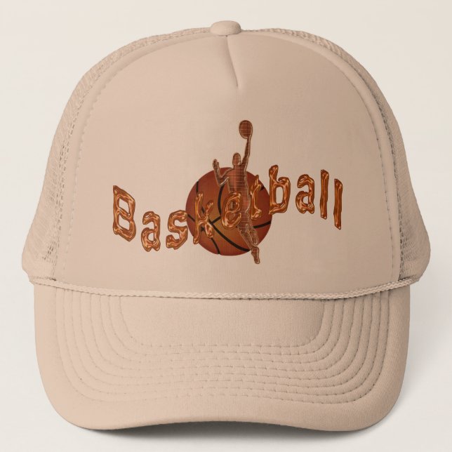 Casquettes plats de Bill de basket-ball de cuivre (Devant)
