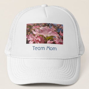 Casquettes Team Mom fleurs de cornouiller blanc ro