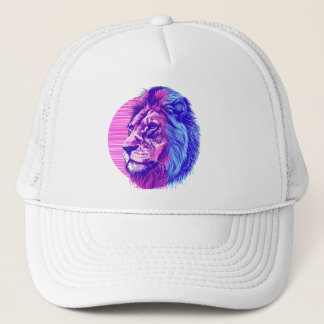 Casquettes Trucker Lion Vaporwave  