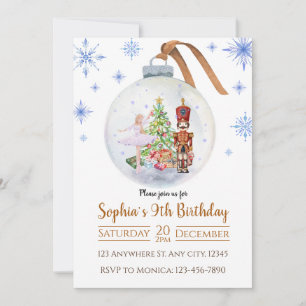 Casse-neiges hiver Anniversaire Invitation