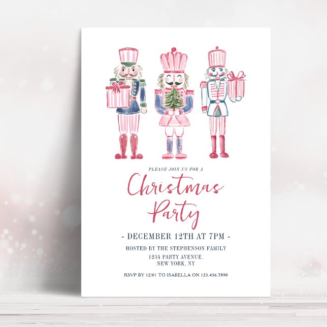 Casse-noisette à l'aquarelle Invitation pour fête  (Créateur téléchargé)