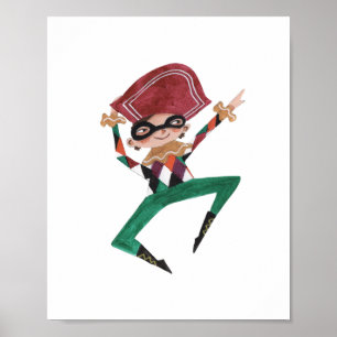 Casse-noisette Arlequin Affiche Impression d