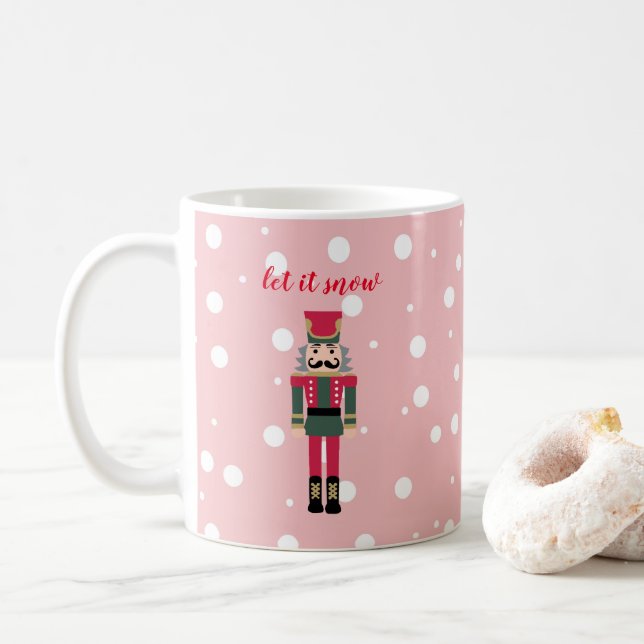Casse-noisette laissez-le neiger café de Noël Mug (Avec donut)
