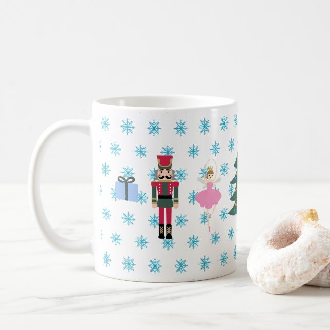 Casse-noisette laissez-le neiger café de Noël Mug (Avec donut)