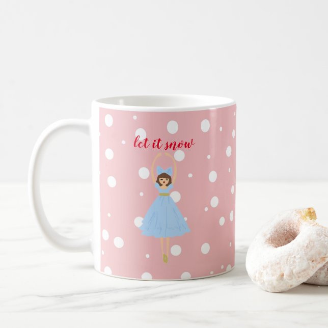 Casse-noisette laissez-le neiger café de Noël Mug (Avec donut)