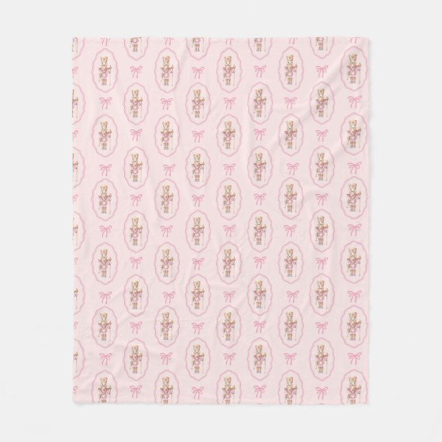 Casse-noisette rose Fleece Jetez la couverture (Devant)
