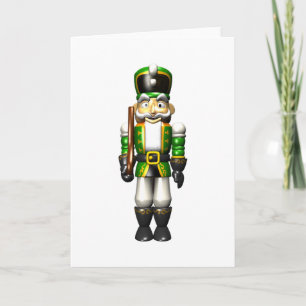 Casse-noix en vert - Carte de Noël