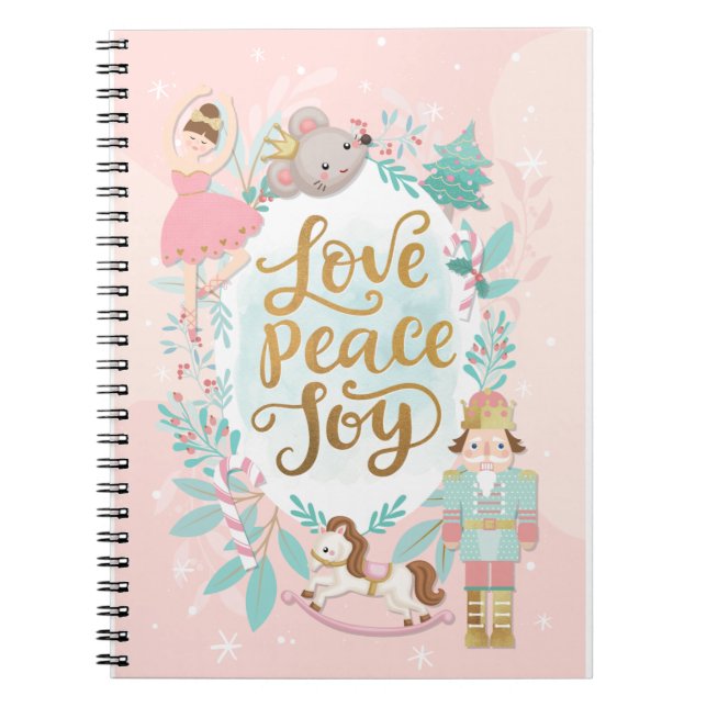 Casse-noix rose doux Carnet et journal Ballerina (Devant)