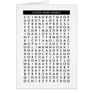 casse-tête de recherche de mots de café
