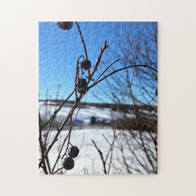 Casse-tête Puzzle paysage Baies d'hiver  (Vertical)
