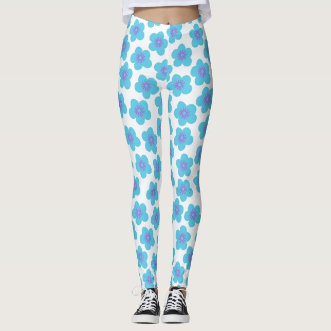 Casseroles bleues Joyeux Comfy Porter Leggings (Devant)