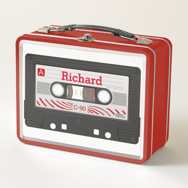 Cassette audio k7 les années 70 Lunchbox en métal  (Devant)