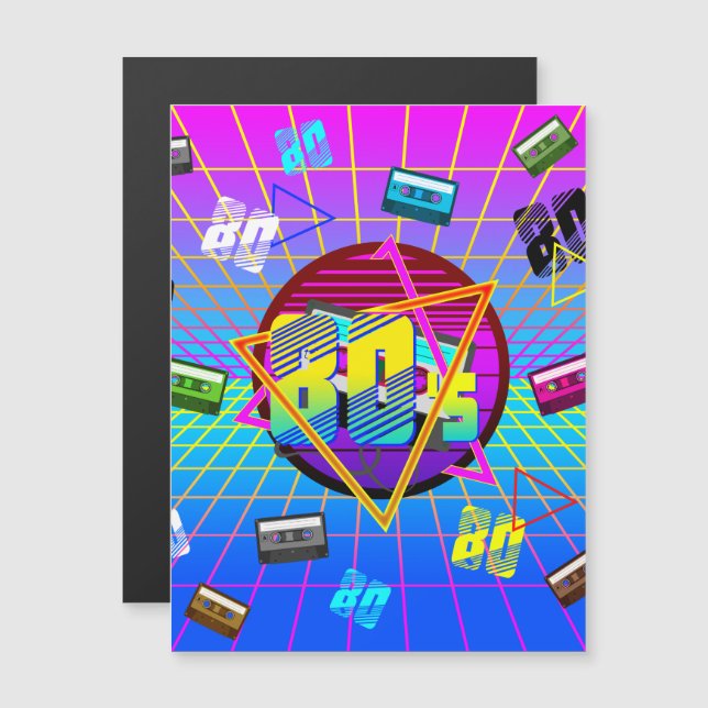 Cassette Audio Rétro Années 80 Old School (Devant / Derrière)