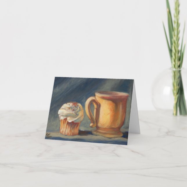 "Cassez le temps", un café et une carte de voeux (Devant)