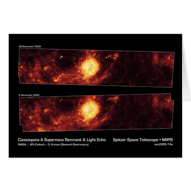 Cassiopeia A Supernova Remnant & Light Echo NASA (Devant horizontal)
