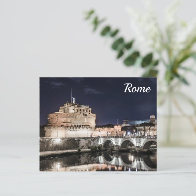 Castel Sant Angelo la nuit à Rome (Debout devant)
