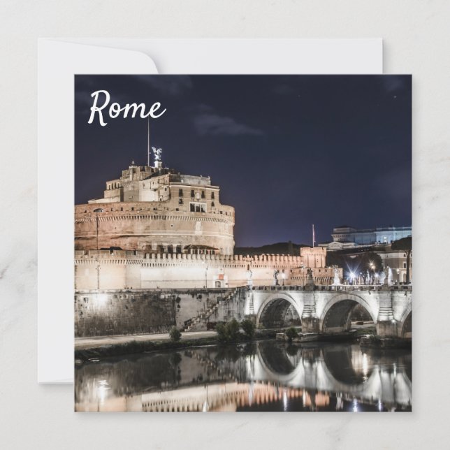 Castel Sant Angelo la nuit à Rome (Devant)
