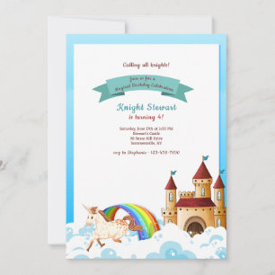 Castle et Unicorn Invitation