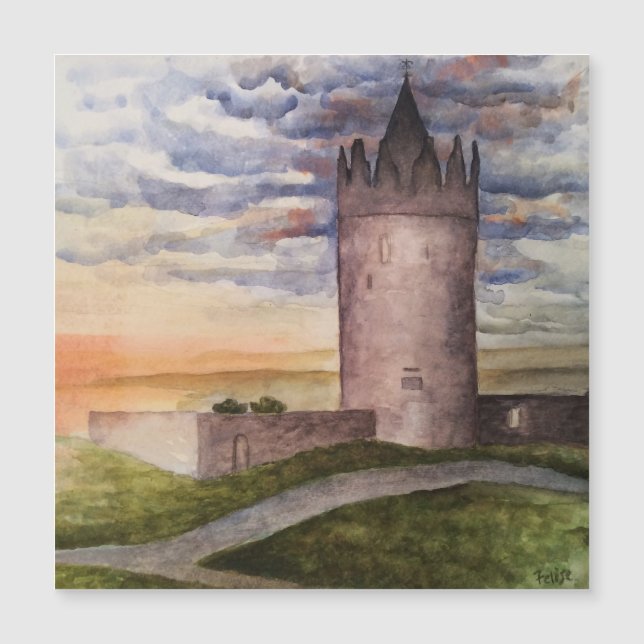 Castle irlandais personnalisé Aquarelle (Devant)