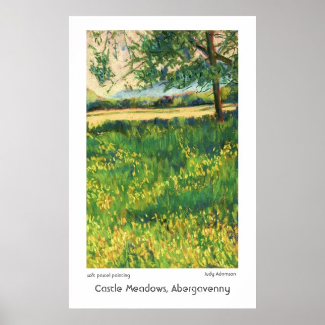 Castle Meadows, Abergavenny Print or Poster (Devant)
