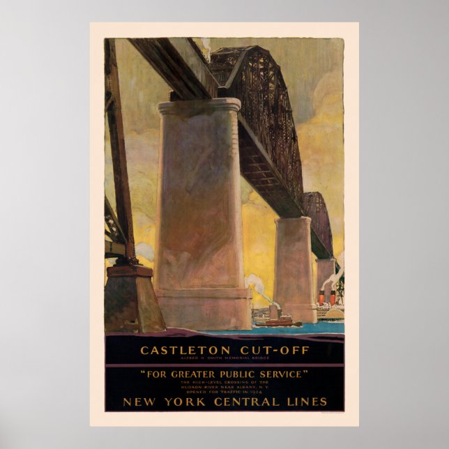 Castleton Cut-Off New York Poster vintage 1924 (Devant)