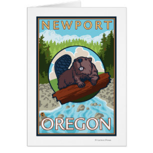 Castor et rivière - Newport, Orégon