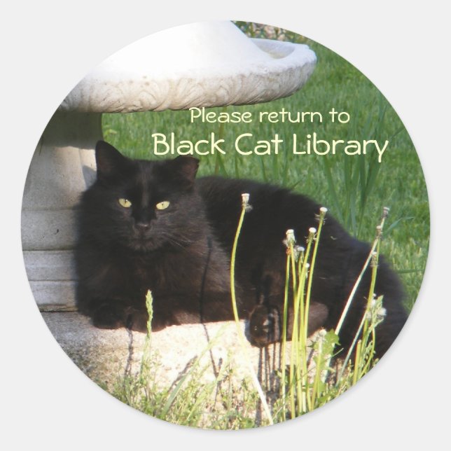 Cat 120 Bookplate~ autocollant (Devant)