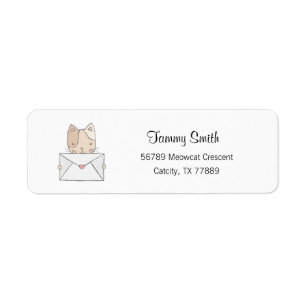Cat Address Labels, Pet Address Stickers
