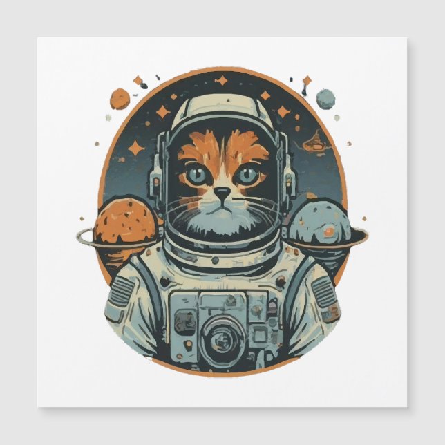 Cat-astronaute sur les Astéroïdes (Devant)