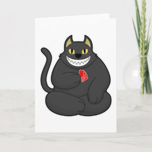 Cat at Poker avec cartes de Poker