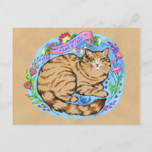 Cat Cote Art Whimsical Animal Carte postale