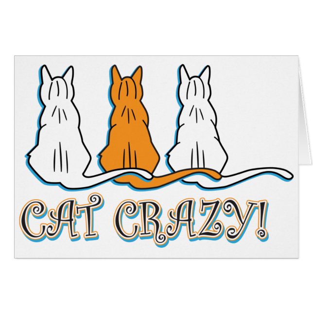 Cat Crazy Orange Tabby Cat (Devant horizontal)