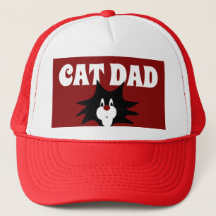 CAT DAD BALL CASQUETTES TUXEDO CAT CASQUETTES