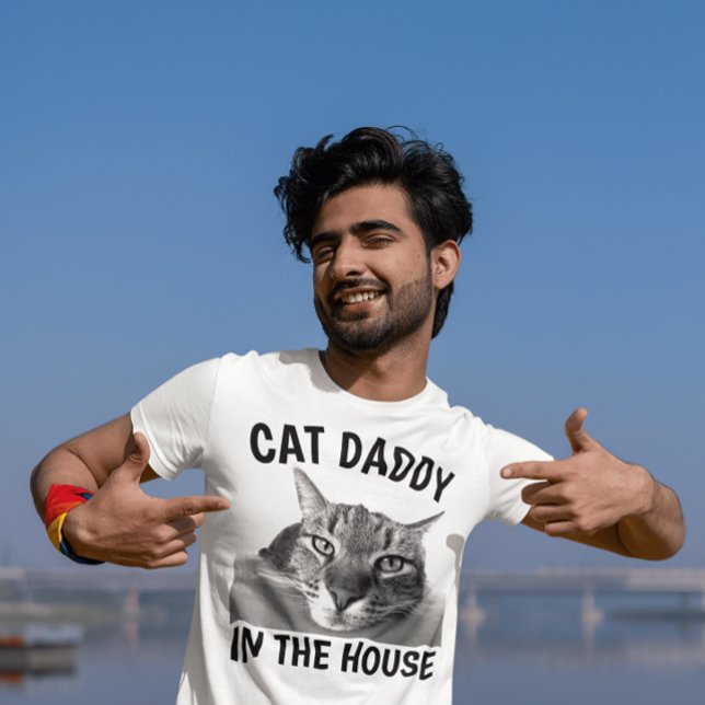 CAT DAD DADDY DANS LA MAISON Drôle T-shirts (Créateur téléchargé)