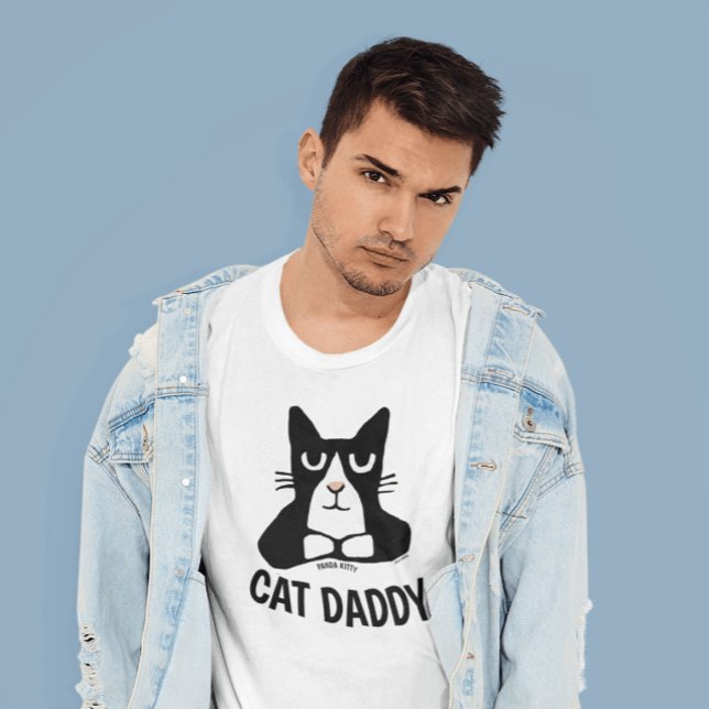 CAT DADDY, CAT DAD TUXEDO Panda Kitty T-shirts (Créateur téléchargé)